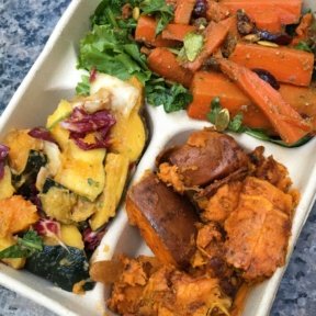 Gluten-free squash, carrots, and sweet potatoes from Dig Inn